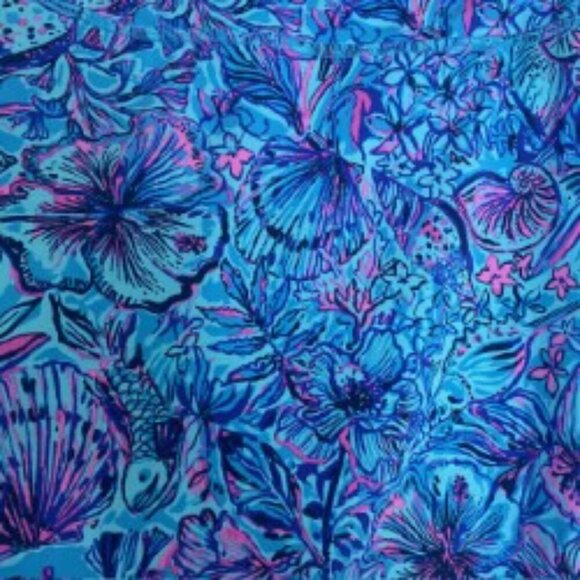 Lilly Pulitzer Luxletic Breakwater Blue Shells N Bells Aila Skort XLarge - Picture 3 of 6